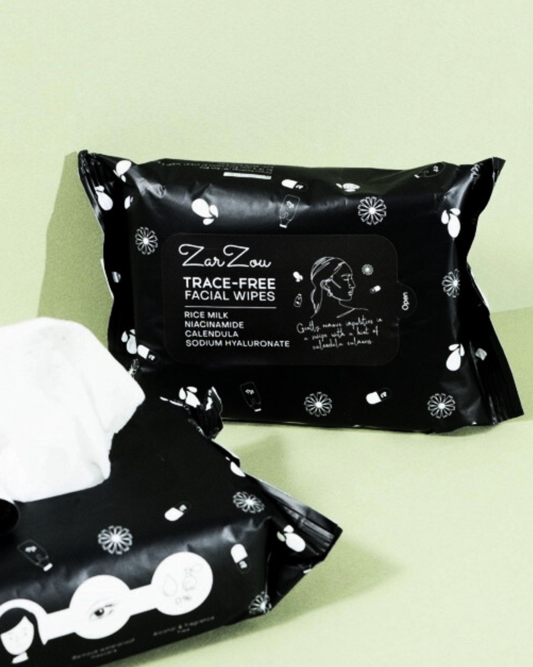 Zarzou Trace-Free Facial Wipes (25sheets/ pack)