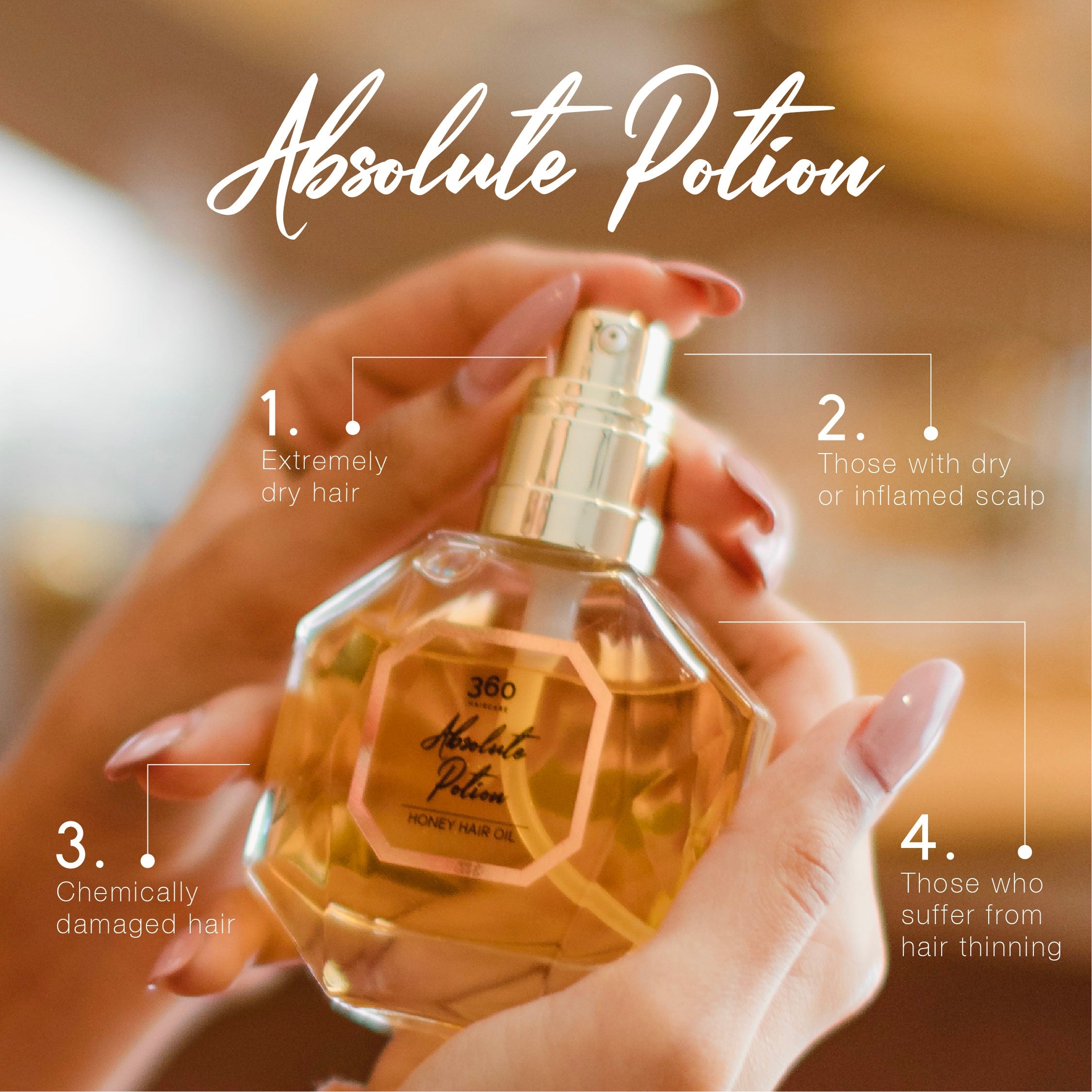 360 Haircare Absolute Potion Honey Hair Oil