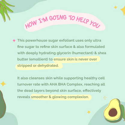 AHA BHA Exfoliating Body Cleanser (Avocado + Aloe Vera)